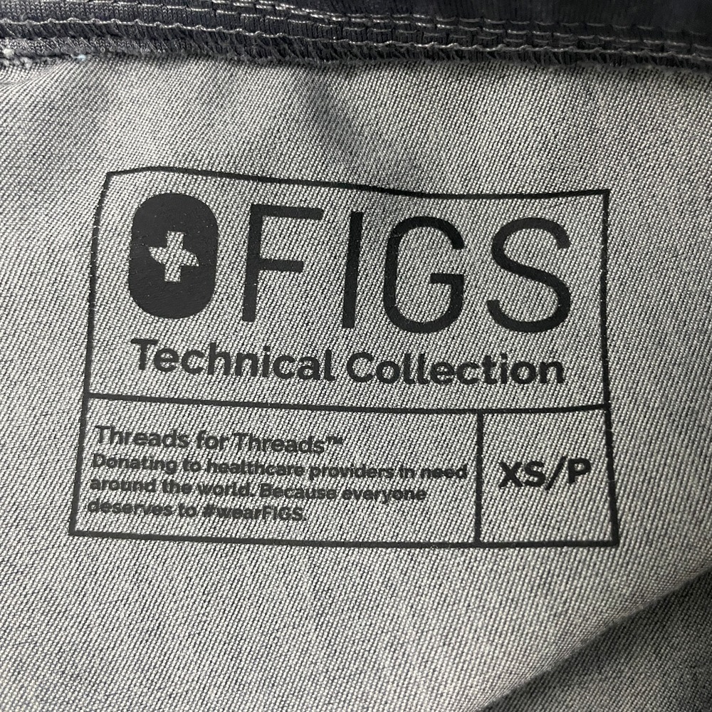 FIGS Zamora Jogger Scrub Pant Womens XS Gray Slim Fit Elastic Waist Pocket Nurse - Picture 9 of 15